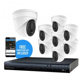 8 Channel 8MP Dome Cameras System
